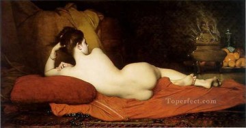 ジュール・ジョゼフ・ルフェーブル Painting - オダリスクの裸婦ジュール・ジョゼフ・ルフェーブル